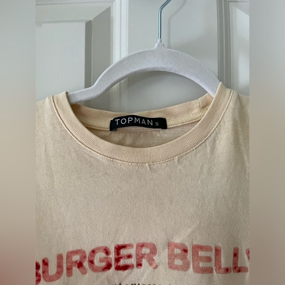 Topman “Burger Belly” graphic short sleeve t-shirt..mellow yellow unisex size S - Picture 3 of 4